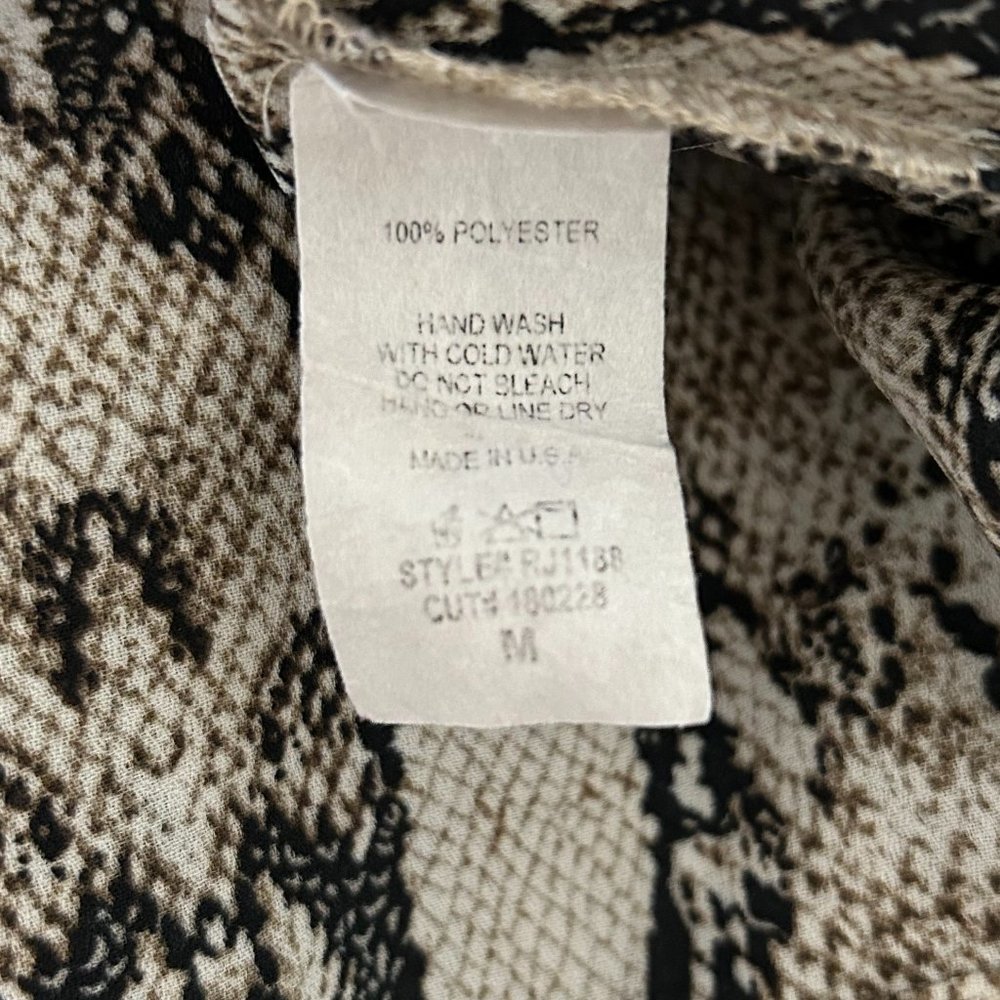 Button Down Snake Pattern Blouse - image 6